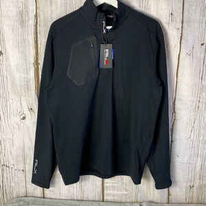 Ralph Lauren RLX Performance Quarter-Zip Pullover Black NWT Size M  D